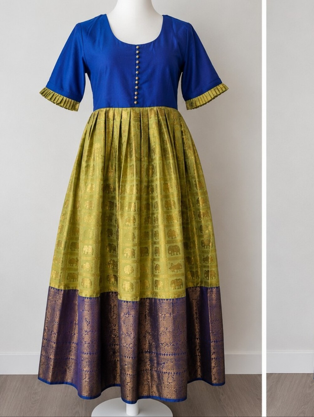 ✨ Indian Silk Long Gown 👑 Elegant • Floor-Length • Festive Ready 💃